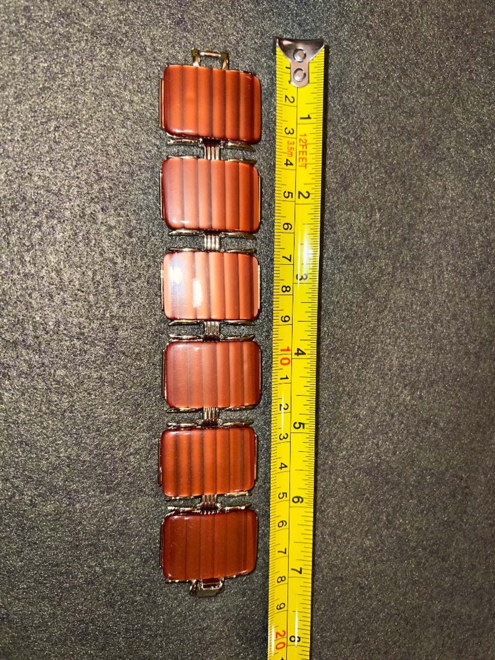 1950's vintage mid-century modern panel link bracelet